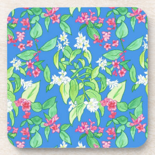 Pink and White Blossom Cork-backed Table Mats Coaster