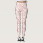 Pink and White Boho Mandala Pattern Yoga Leggings<br><div class="desc">An awesome pair of leggings or yoga pants featuring a trendy and elegant pink and white floral mandala pattern. A great boho style look for a yoga enthusiast or someone who likes to work out in pretty pink and white designs.</div>