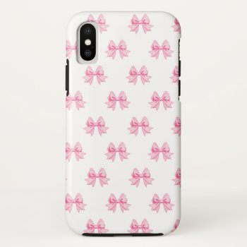 Pink And White Bows Iphone Case by JLBIMAGES at Zazzle