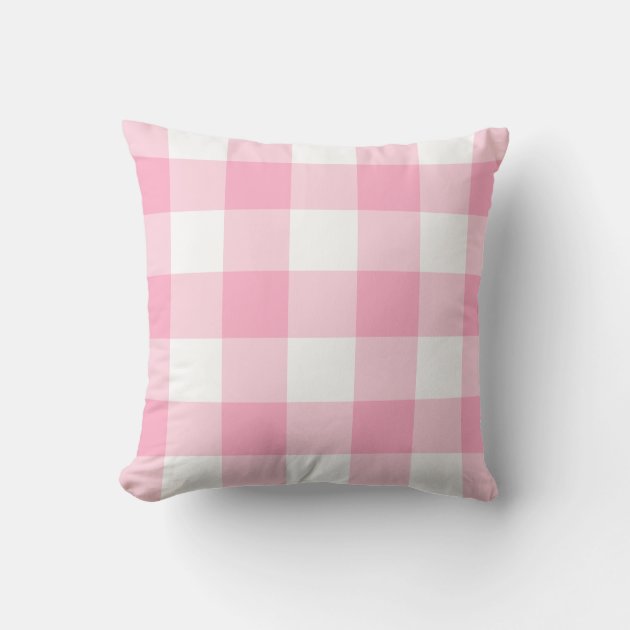 Pink buffalo check pillow hot sale