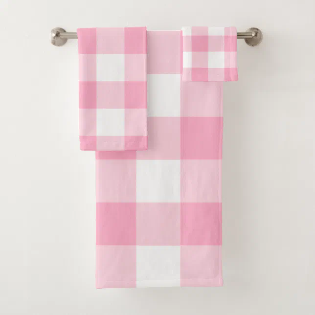 Pink - Handloom Fine Cotton Checks Bath Towel 38
