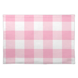 Pink and White Buffalo Check Placemats