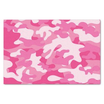 Pink And White Camo Design Tissue Paper by greatgear at Zazzle