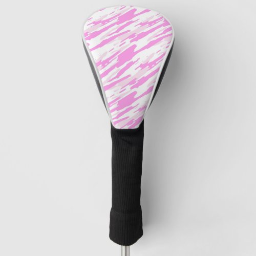 Pink and white Camouflage Pattern Golf Head Cover