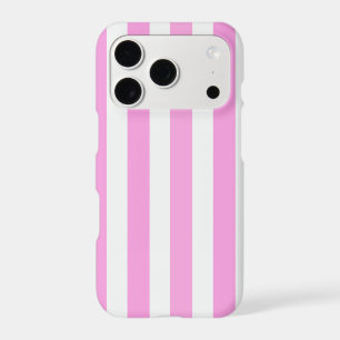 Pink and white candy stripes iPhone 17 pro case