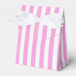 Pink and white candy stripes favor boxes