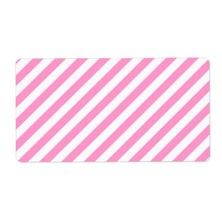 Pink and White Candy Stripes. Label