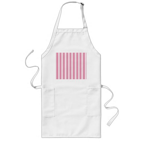 Pink and white candy stripes long apron
