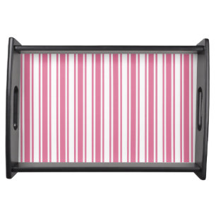 Pink and white candy stripes serving tray