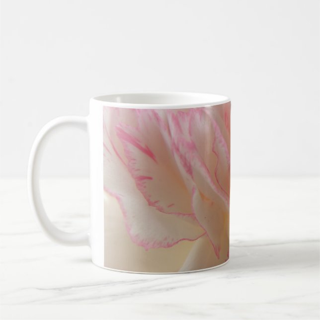 Pink and White Carnation Mug (Left)