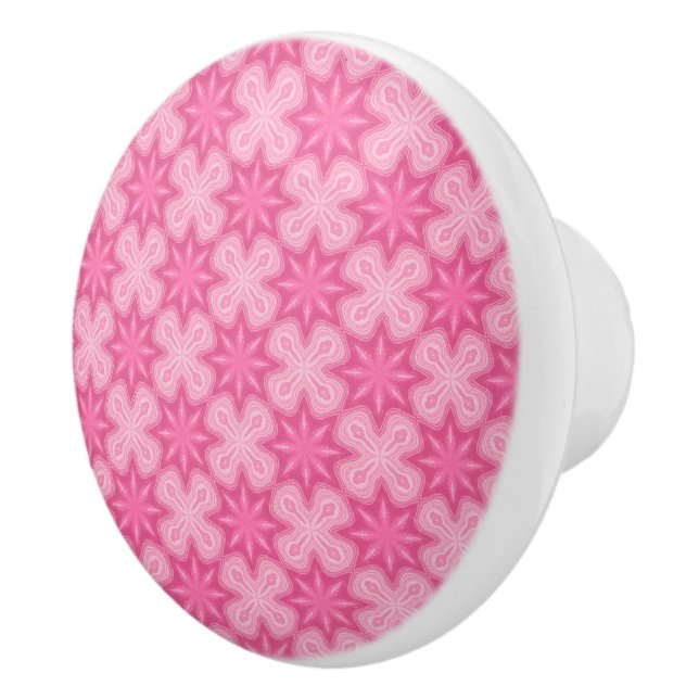 Pink And White Ceramic Knob (Right)
