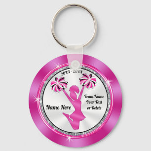 Pink and White Cheap Cheer Gifts or Your COLORS Keychain