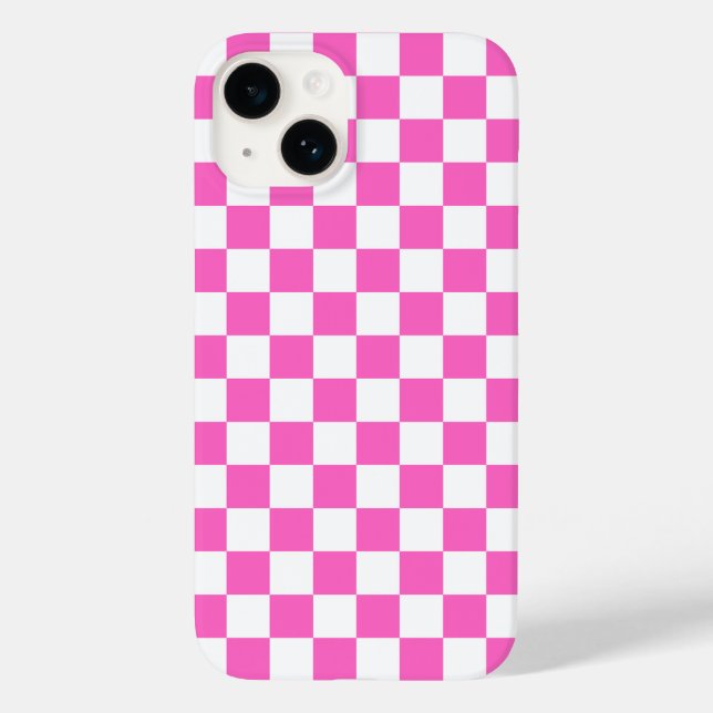 Pink and white checkered classic iPhone / iPad cas Case-Mate iPhone Case (Back)