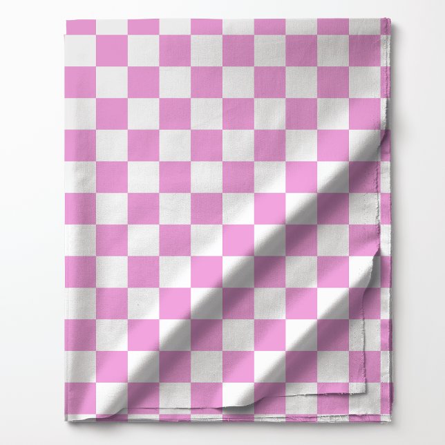 Pink and White Checkered Pattern Fabric (Creator Uploaded)