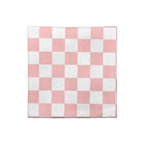 Pink and White Checkered Retro Diner Look Napkin