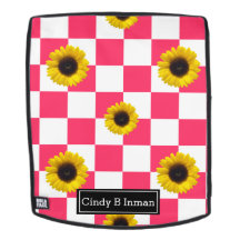 sunflower checkered backpack