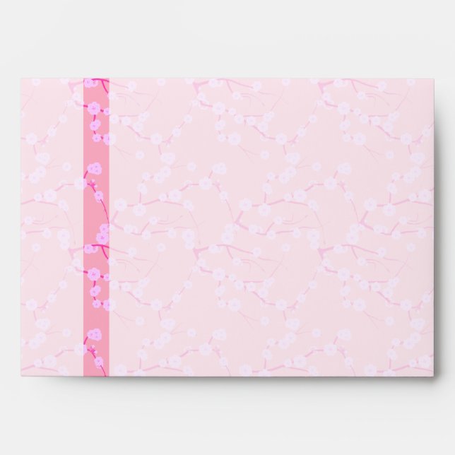 Pink and White Cherry Blossoms Envelope (Front)