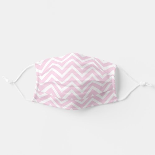 Pink and White Chevron Design Covid 19 Adult Cloth Face Mask