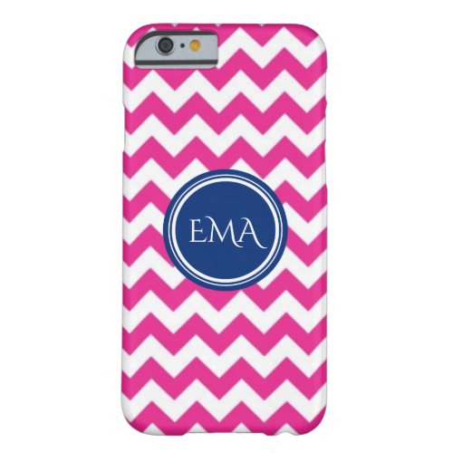 Pink And White Chevron Pattern Barely There iPhone 6 Case