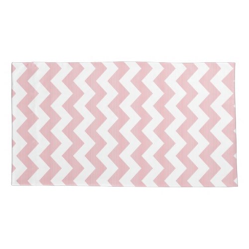 Pink And White Chevron Pattern Pillow Case