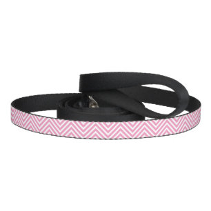 Pink and White Chevron Pet Leash