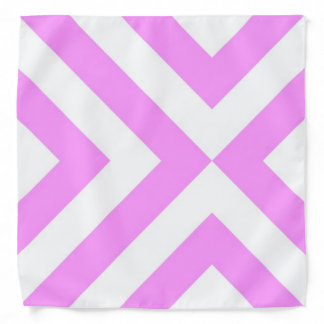 Pink and White Chevrons Bandana