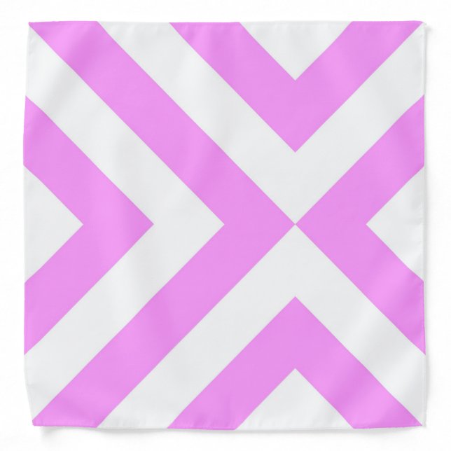 Pink and White Chevrons Bandana (Front)