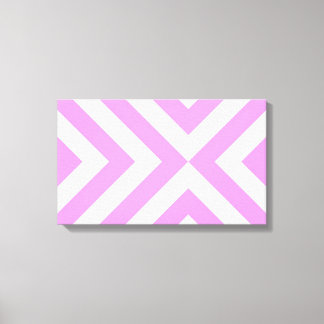 Pink and White Chevrons Canvas Print