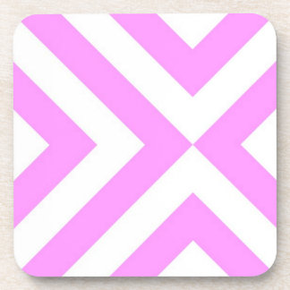 Pink and White Chevrons Coaster