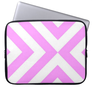 Pink and White Chevrons Computer Sleeve