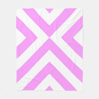 Pink and White Chevrons Fleece Blanket