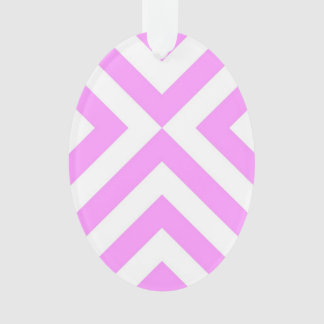 Pink and White Chevrons Ornament