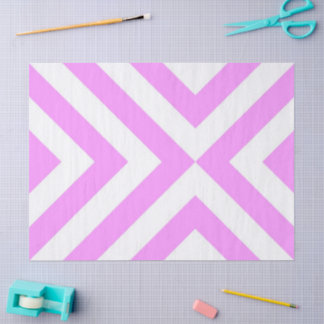 Pink and White Chevrons Tissue Paper