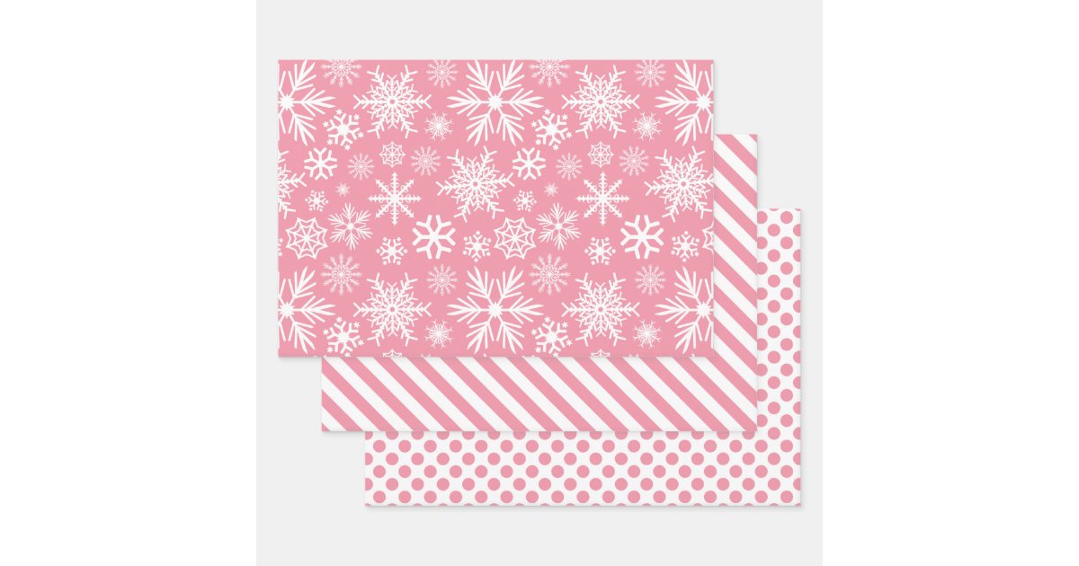 Winter Snowflakes Purple Pattern Wrapping Paper, Zazzle
