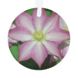 Pink and White Clematis Spring Flower Ornament
