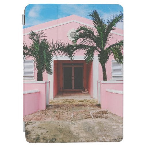 PINK AND WHITE CONCRETE HOUSE NEAR GREEN TREES UND iPad AIR COVER