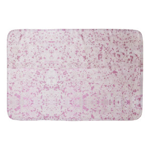Pink and White Cowhide Country Western Bath Mat