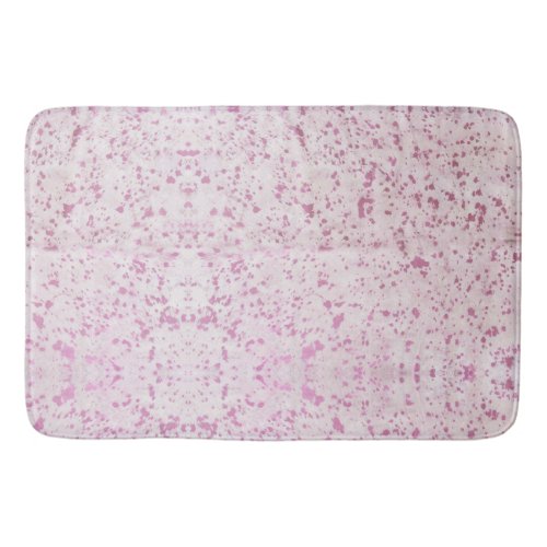 Pink and White Cowhide Country Western Bath Mat