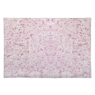 Pink and White Cowhide Country Western Cloth Placemat