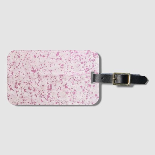 Pink and White Cowhide Country Western Luggage Tag