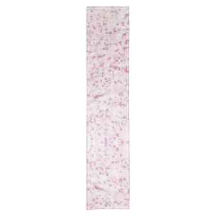 Pink and White Cowhide Country Western Short Table Runner