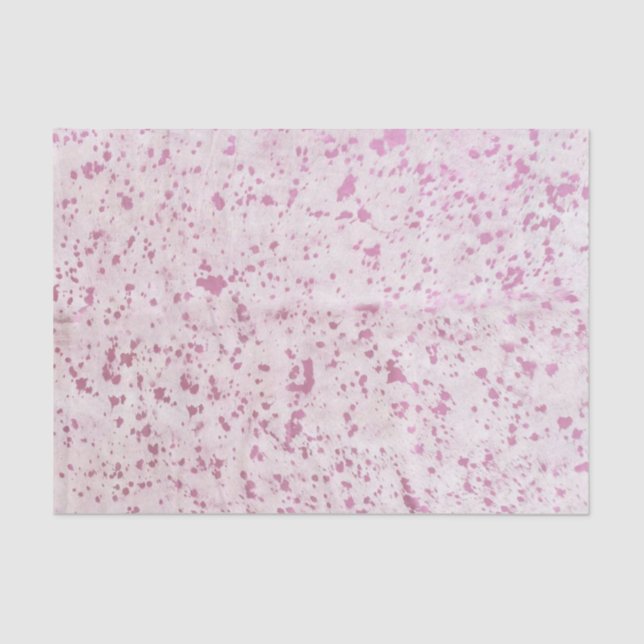 Pink and White Cowhide Country Western Tissue Paper (Front)