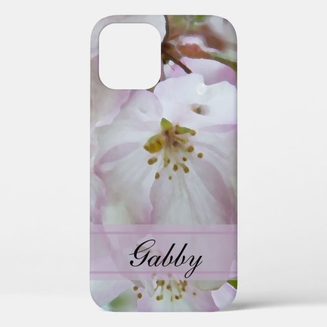 Pink and White Crab Apple Flower Blossoms Case-Mate iPhone Case (Back)