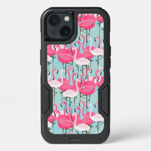 Pink And White Crowd Of Flamingos iPhone 13 Case