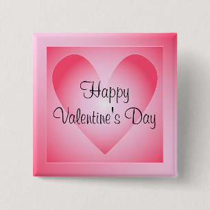 Pink and white cute heart button