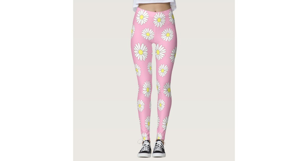 Soft Yellow and Pink Stripes Leggings