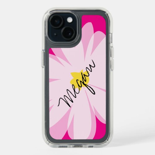Pink and white daisy flower SPECK iPhone 15 case