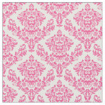 Pink and White Damask Fabric