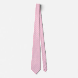 Pink and White Damask Neck Tie