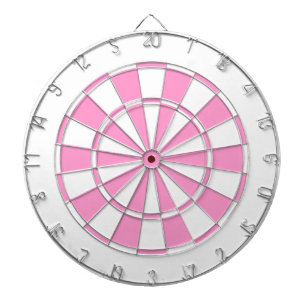 pink and white dartboard